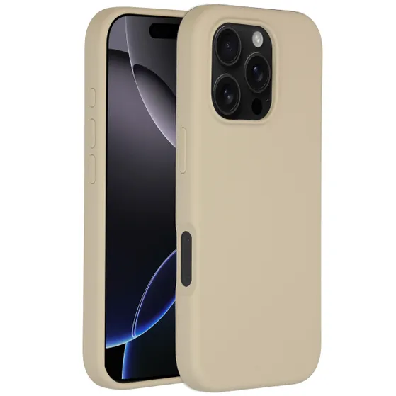 Accezz Liquid Silicone Backcover met MagSafe iPhone 16 Pro Beige