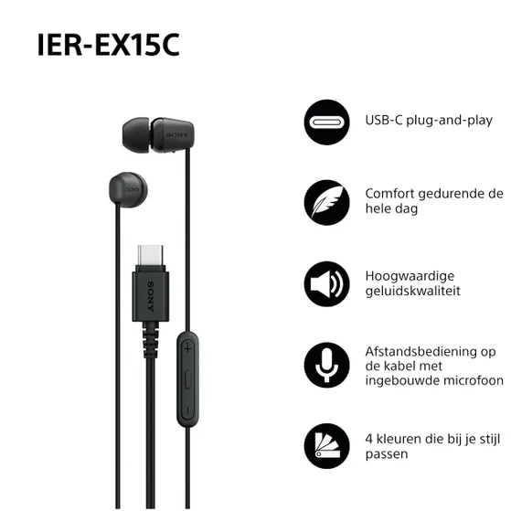 Sony IER-EX15CB Zwart