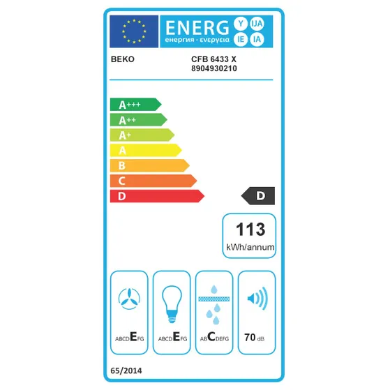 Beko CFB 6433 X Zwart