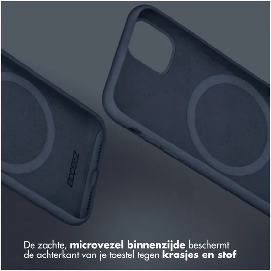 Accezz Liquid Silicone Backcover met MagSafe iPhone 16 Pro Donkerblauw