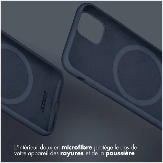Accezz Liquid Silicone Backcover met MagSafe iPhone 16 Pro Donkerblauw