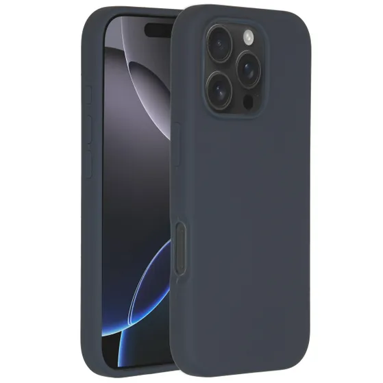 Accezz Liquid Silicone Backcover met MagSafe iPhone 16 Pro Donkerblauw