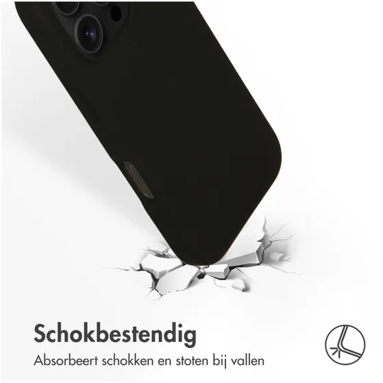 Accezz Liquid Silicone Backcover met MagSafe iPhone 16 Pro Zwart