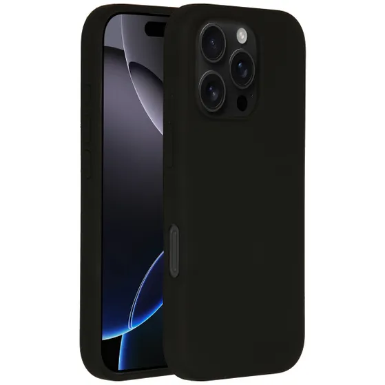 Accezz Liquid Silicone Backcover met MagSafe iPhone 16 Pro Zwart