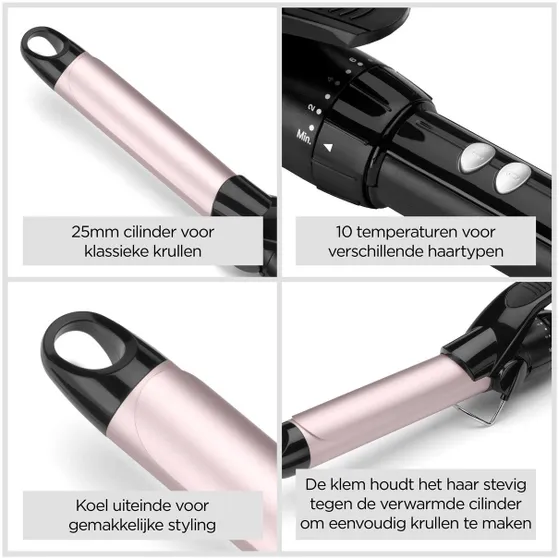 Babyliss C325E  Krultang Pro 180 Zwart