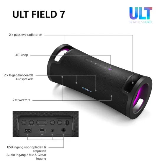 Sony ULT Field 7 Zwart