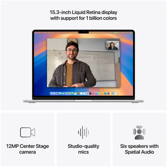 Apple MacBook Air 15-inch M4 (10 core CPU/10 core GPU) 16GB/512GB Zilver