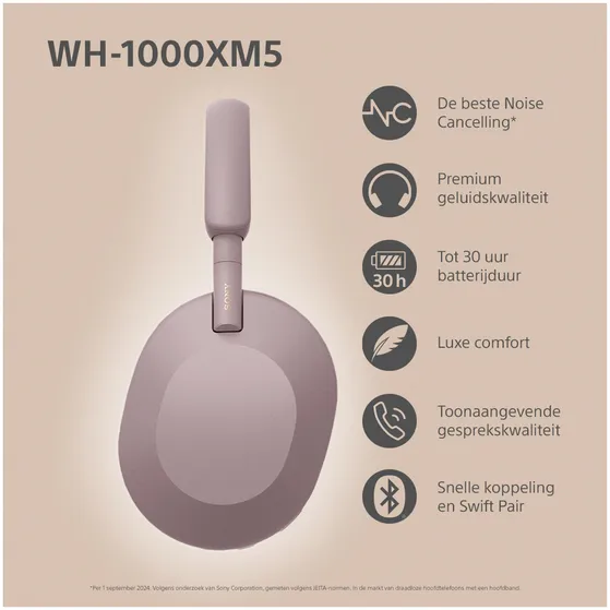 Sony WH-1000XM5 Roze