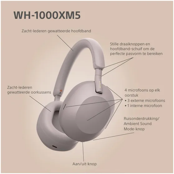 Sony WH-1000XM5 Roze