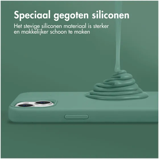 Accezz Liquid Silicone Backcover met MagSafe iPhone 16 Pro Max Donkergroen