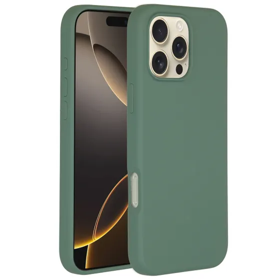 Accezz Liquid Silicone Backcover met MagSafe iPhone 16 Pro Max Donkergroen