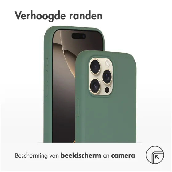 Accezz Liquid Silicone Backcover met MagSafe iPhone 16 Pro Max Donkergroen