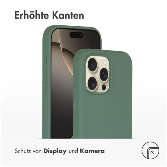 Accezz Liquid Silicone Backcover met MagSafe iPhone 16 Pro Max Donkergroen