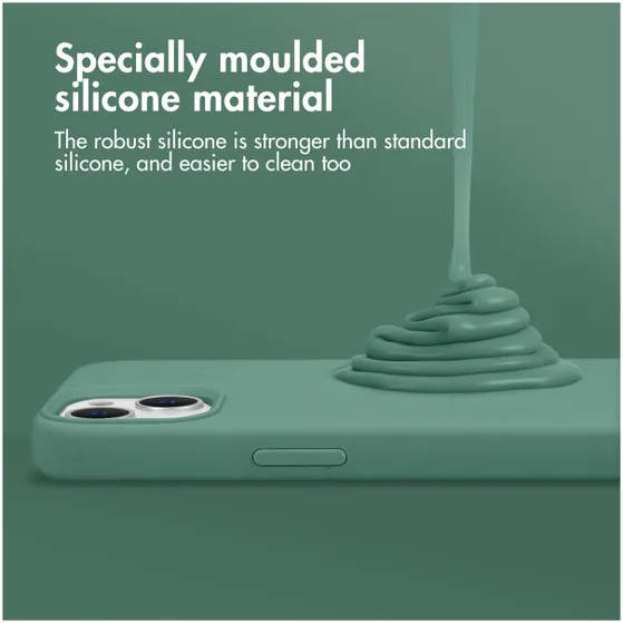 Accezz Liquid Silicone Backcover met MagSafe iPhone 16 Pro Max Donkergroen