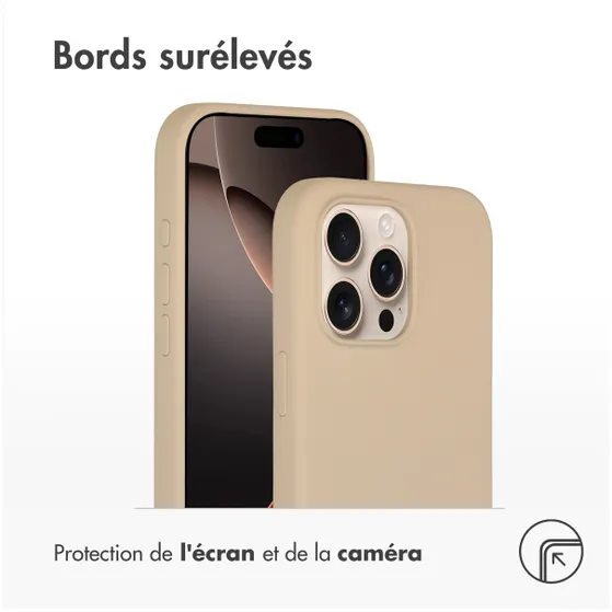 Accezz Liquid Silicone Backcover met MagSafe iPhone 16 Pro Max Beige