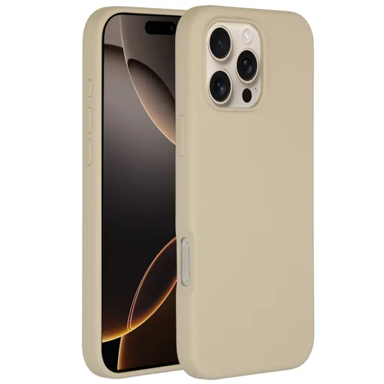 Accezz Liquid Silicone Backcover met MagSafe iPhone 16 Pro Max Beige