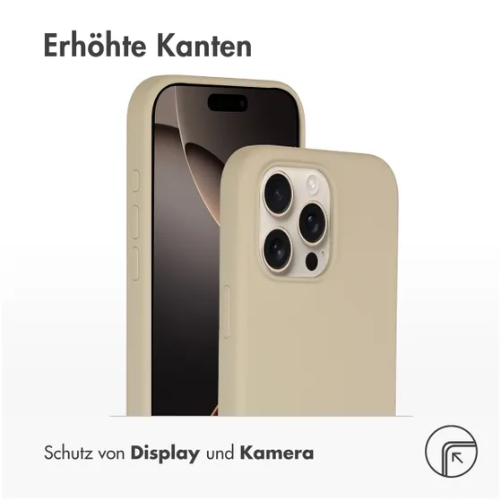 Accezz Liquid Silicone Backcover met MagSafe iPhone 16 Pro Max Beige