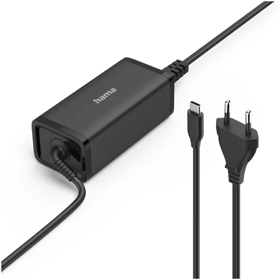 Hama USB-C-notebook-netadapter GaN Power Delivery (PD)  5-20V/100W Zwart