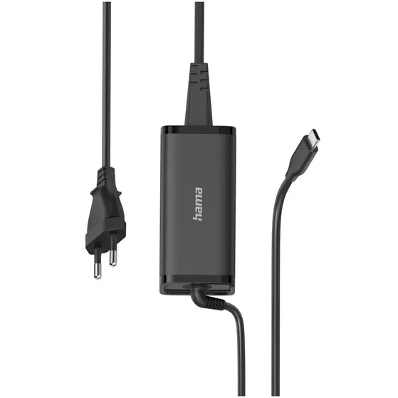 Hama USB-C-notebook-netadapter GaN Power Delivery (PD)  5-20V/100W Zwart