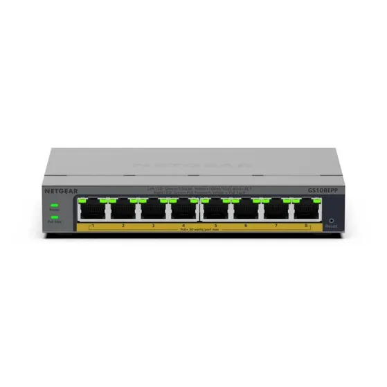 Netgear 8PT GB PLUS SWCH W/POE+GS108EPP