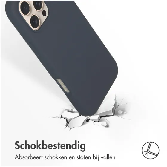 Accezz Liquid Silicone Backcover met MagSafe iPhone 16 Pro Max Donkerblauw