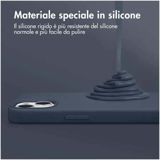 Accezz Liquid Silicone Backcover met MagSafe iPhone 16 Pro Max Donkerblauw
