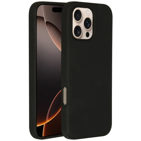 Accezz Liquid Silicone Backcover met MagSafe iPhone 16 Pro Max Zwart