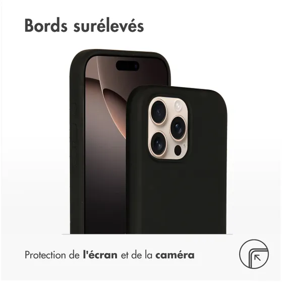 Accezz Liquid Silicone Backcover met MagSafe iPhone 16 Pro Max Zwart