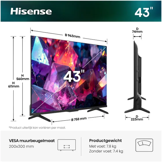 Hisense QLED 43E79S PRO (2026)