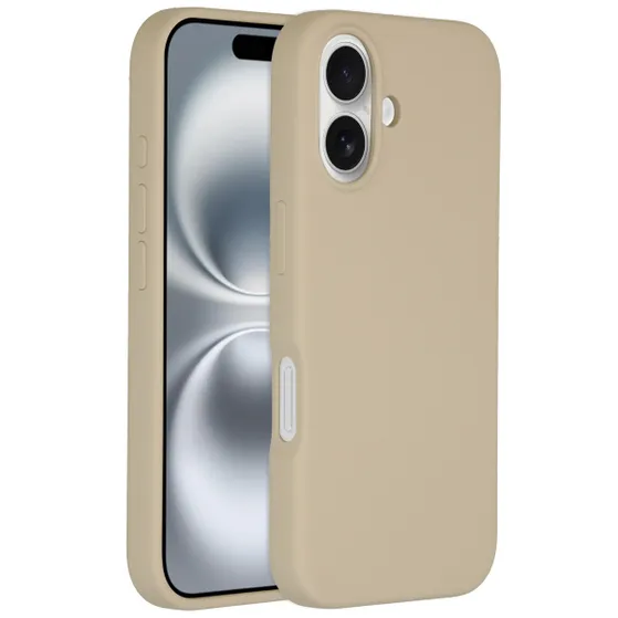 Accezz Liquid Silicone Backcover met MagSafe iPhone 16 Beige