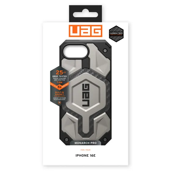 UAG Monarch Backcover voor Apple iPhone 16e Titanium