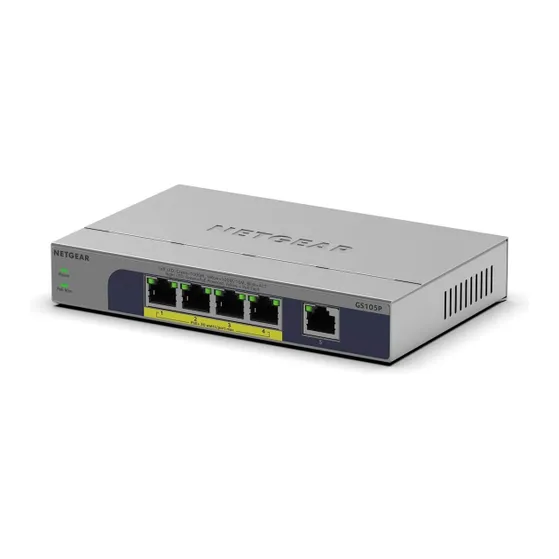 Netgear 5PT GB UNMANAGED SWCH W/POE+GS105P