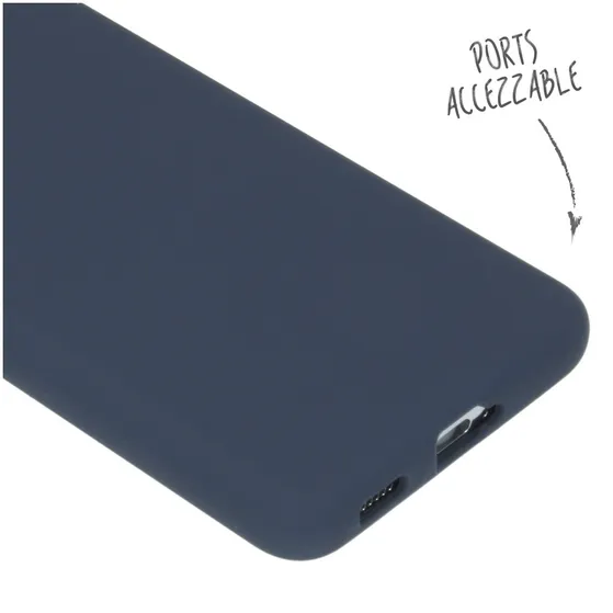 Accezz Liquid Silicone Backcover Samsung Galaxy S21 Donkerblauw