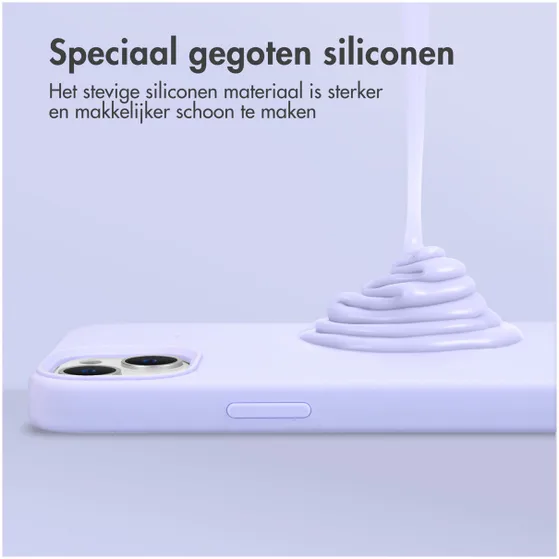 Accezz Liquid Silicone Backcover met MagSafe iPhone 16 Paars