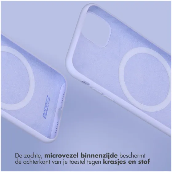 Accezz Liquid Silicone Backcover met MagSafe iPhone 16 Paars
