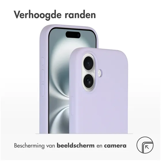 Accezz Liquid Silicone Backcover met MagSafe iPhone 16 Paars