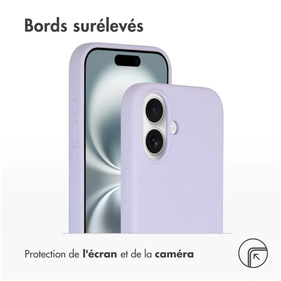 Accezz Liquid Silicone Backcover met MagSafe iPhone 16 Paars