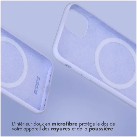 Accezz Liquid Silicone Backcover met MagSafe iPhone 16 Paars