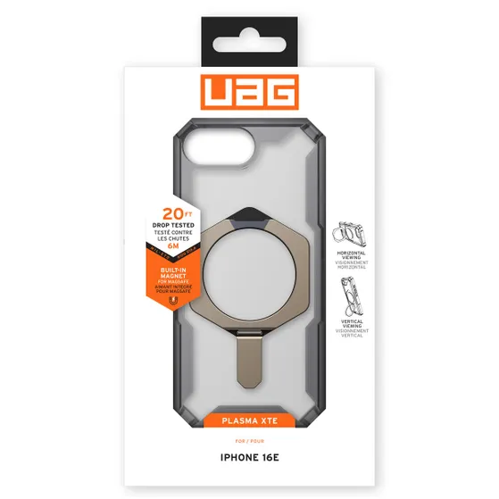 UAG Plasma XTE Backcover MagSafe voor Apple iPhone 16e Titanium