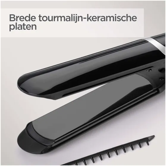 Babyliss ST397E Stijltang Sleek Control Wide Zwart