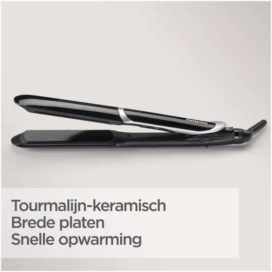 Babyliss ST397E Stijltang Sleek Control Wide Zwart