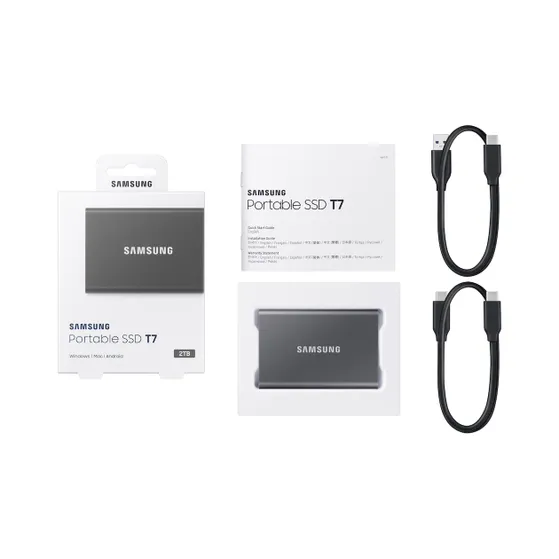 Samsung Portable SSD T7 2TB Grijs