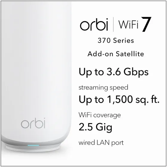 Netgear Orbi 370 Serie Dual-Band WiFi 7 (Uitbreiding)