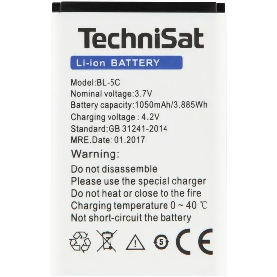 TechniSat Lithium batterij voor TECHNIRADIO 6 IR, DIGITRADIO 1, DIGITRADIO 2 / 2S…