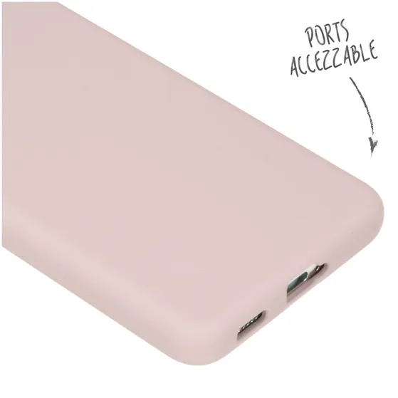 Accezz Liquid Silicone Backcover Samsung Galaxy S21 Roze