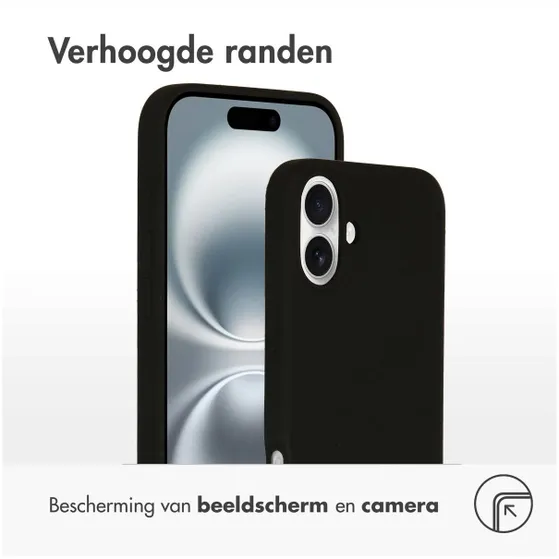 Accezz Liquid Silicone Backcover met MagSafe iPhone 16 Plus Zwart