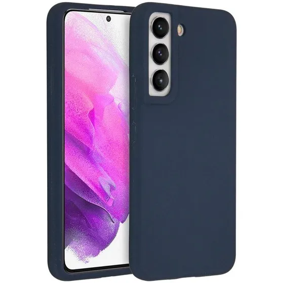 Accezz Liquid Silicone Backcover Samsung Galaxy S22 Donkerblauw
