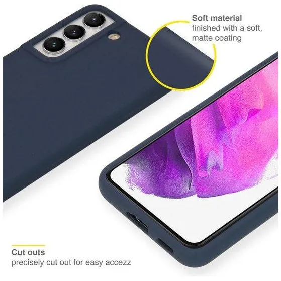 Accezz Liquid Silicone Backcover Samsung Galaxy S22 Donkerblauw