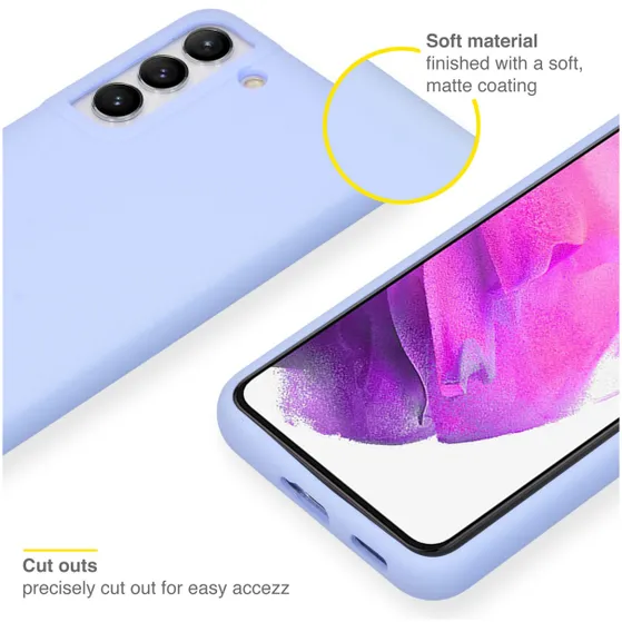 Accezz Liquid Silicone Backcover Samsung Galaxy S22 Paars