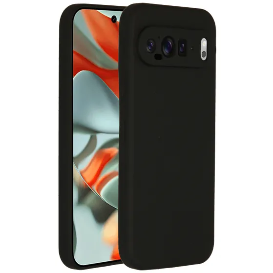 Accezz Liquid Silicone Backcover Google Pixel 9 Pro XL Zwart